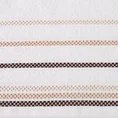 Ręcznik LIVIA  z kolorowymi paskami tkanymi we wzór jodełki - 30 x 50 cm - kremowy 2