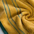 Ręcznik KRISTI z żakardową bordiurą w pasy - 50 x 90 cm - musztardowy 5