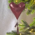 Ozdoba świąteczna HEART - 14 x 13 cm - bordowy 1