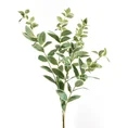 GAŁĄZKA OZDOBNA z liśćmi z tkaniny, kwiat sztuczny dekoracyjny - 118 cm - zielony 1