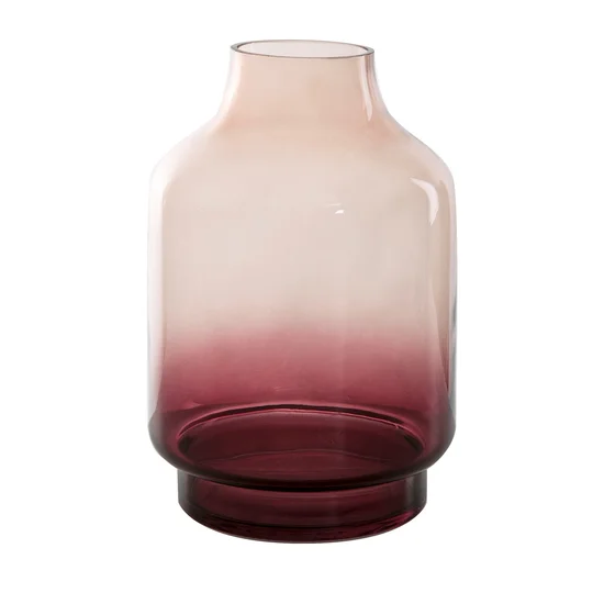 Wazon CARLY z dwukolorowego szkła barwionego - ∅ 17 x 26 cm - różowy