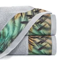 EWA MINGE Ręcznik COLLIN z bordiurą zdobioną fantazyjnym nadrukiem - 70 x 140 cm - srebrny 1