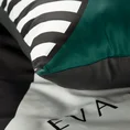 EVA MINGE Komplet pościeli EVA 07 z najwyższej jakości makosatyny bawełnianej z designerskim nadrukiem geometrycznym - 160 x 200 cm - czarny 6