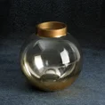 Świecznik ZOJA z dwubarwnego szkła artystycznego - ∅ 15 x 15 cm - złoty 1