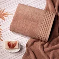 TERRA COLLECTION Ręcznik AVINION z bordiurą z trójwymiarowym wzorem wafla - 70 x 140 cm - pudrowy róż 7