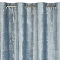 Zasłona welwetowa zdobiona nieregularnym srebrnym nadrukiem - 140 x 250 cm - niebieski 4