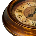Dekoracyjny zegar ścienny w stylu retro - 36 x 5 x 36 cm - brązowy 4