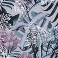 DESIGN 91 Dekoracja okienna MALIBU z półprzezroczystej tkaniny z motywem egzotycznych roślin ze srebrnymi akcentami - 140 x 250 cm - biały 10