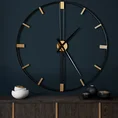Dekoracyjny zegar ścienny z metalu w nowoczesnym minimalistycznym stylu - 80 x 5 x 80 cm - czarny 8