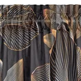 Zasłona LARISA z miękkiego welwetu z cyfrowym nadrukiem liści z efektem 3D - 140 x 270 cm - czarny 12