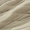 EUROFIRANY PREMIUM welwetowa narzuta zdobiona aplikacją z błyszczącymi pasami z nicią lureksową przeszywana metodą tradycyjną - 220 x 240 cm - beżowy 3