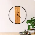 Zegar ścienny minimalistyczny w stylu nowoczesnym drewno+metal - 35 x 5 x 35 cm - brązowy 4