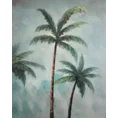 Obraz REST ręcznie malowany na płótnie - 80 x 100 cm - błękitny 1