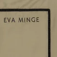 EVA MINGE Komplet pościeli EVA 9D z najwyższej jakości makosatyny bawełnianej z logo EVA MINGE i ozdobną tasiemką welwetową - 160 x 200 cm - beżowy 4