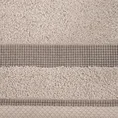 Ręcznik RODOS z ozdobną żakardową bordiurą w pasy - 70 x 140 cm - beżowy 2