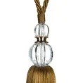 Dekoracyjny sznur IZA do upięć z chwostem z kryształem, styl glamour - 74 x 35 cm - złoty 3