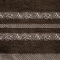 Ręcznik TESSA z bordiurą w cętki inspirowany dziką naturą - 70 x 140 cm - brązowy 2