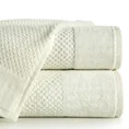 ELLA LINE Ręcznik MIKE w kolorze kremowym, bawełniany tkany w krateczkę z welurowym brzegiem - 70 x 140 cm - kremowy 1