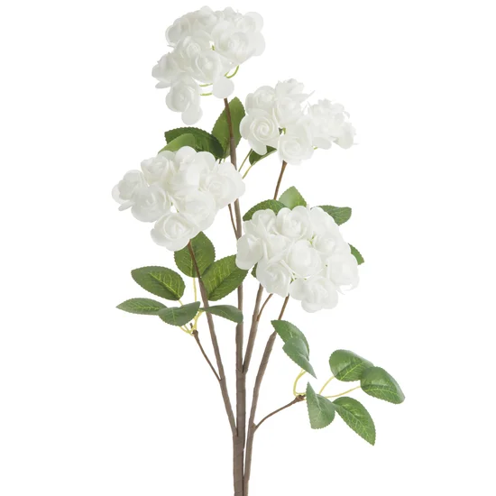 RÓŻYCZKI kwiat sztuczny dekoracyjny z plastycznej pianki foamirian - ∅ 10 x 70 cm - biały