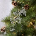 Zimowa gałązka ostrokrzewu obsypana srebrnym brokatem - 73 cm - srebrny 1