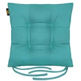 ADORE dwustronna welurowa poduszka siedziskowa na krzesło z czterema pikowaniami, gramatura 195 g/m2 - 40 x 40 x 8 cm - turkusowy 2
