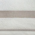 Ręcznik RODOS z ozdobną bordiurą w pasy - 70 x 140 cm - kremowy 2