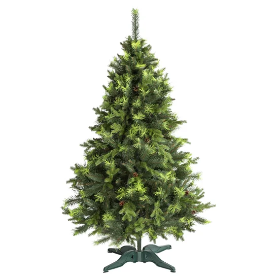 Choinka zielone drzewko ŚWIERK ZIELONY ZAGĘSZCZANY Z NATURALNYMI SZYSZKAMI efekt 3D - kolekcja Świerków Żywieckich - 180 cm - zielony
