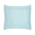 NOVA COLOUR Poszewka na poduszkę bawełniana z satynowym połyskiem i ozdobną kantą - 50 x 60 cm - błękitny 1