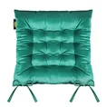 Dwustronna welwetowa poduszka siedziskowa na krzesło z szesnastoma pikowaniami, gramatura 260 g/m2 - 40 x 40 x 6 cm - zielony 2