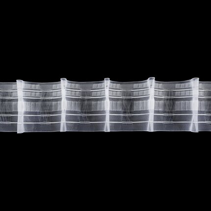 Taśma marszcząca tunelowa OŁÓWEK do firan i zasłon, szerokość 100 mm 10 cm transparentny,biały