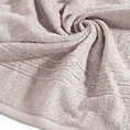 Ręcznik klasyczny z bordiurą podkreśloną delikatnymi paskami - 70 x 140 cm - pudrowy 5