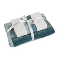 Komplet ręczników TRIS w pasy z efektem cieniowania - 37 x 25 x 10 cm - niebieski 1