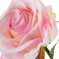 RÓŻA  kwiat sztuczny dekoracyjny z płatkami z jedwabistej tkaniny - ∅ 10 x 62 cm - różowy 2
