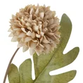 CHRYZANTEMA  kwiat sztuczny dekoracyjny z płatkami z jedwabistej tkaniny - 52 cm - beżowy 2