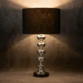Lampa stołowa NIKI na podstawie z marmuru i metalu z abażurem z matowej tkaniny - 36 x 23 x 61 cm - srebrny 2