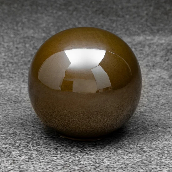 Kula ceramiczna SIMONA z perłowym połyskiem - ∅ 8 x 7 cm - oliwkowy