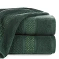 Ręcznik DANNY bawełniany o ryżowej strukturze podkreślony żakardową bordiurą o wypukłym wzorze - 70 x 140 cm - zielony 1