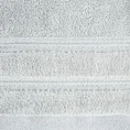 Ręcznik z welurową bordiurą przetykaną błyszczącą nicią - 70 x 140 cm - jasnopopielaty 2