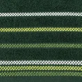 Ręcznik LIVIA  z kolorowymi paskami tkanymi we wzór jodełki - 30 x 50 cm - ciemnozielony 2