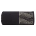 LIMITED COLLECTION ręcznik VICTORIA  50x90 cm z welwetową bordiurą z motywem geometrycznym SIŁA ZŁOTA - 50 x 90 cm - czarny 3