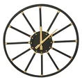 Dekoracyjny zegar ścienny w nowoczesnym stylu z metalu - 68 x 4 x 68 cm - czarny 1
