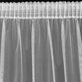 Firana NEL z lekkiej mikrosiateczki z połyskiem zakończona koronką - 300 x 145 cm - biały 3