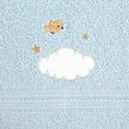 Ręcznik BABY dla dzieci z naszywaną aplikacją z chmurką - 30 x 50 cm - niebieski 2