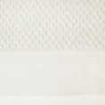 Ręcznik FRIDA bawełniany o strukturze krateczki z szeroką welurową bordiurą - 70 x 140 cm - kremowy 2