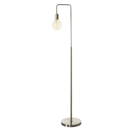 Lampa stojąca SISI  na metalowej podstawie w stylu vintage - 150 cm - srebrny