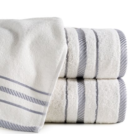 Фото - Рушник Ręcznik bawełniany KORAL z bordiurą podkreśloną żakardowymi paseczkami 70