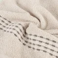 Ręcznik RIVA chłonny i wytrzymały z przeplataną bordiurą - 70 x 140 cm - beżowy 5