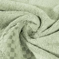 Ręcznik BAMBO02 w kolorze miętowym, z domieszką włókien bambusowych, z ozdobną bordiurą z geometrycznym wzorem - 50 x 90 cm - miętowy 5