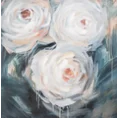 Obraz ROSES 3 ręcznie malowany na płótnie - 80 x 80 cm - biały 1