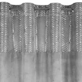 Zasłona z welwetu z ozdobnym pasem ze srebrnym nadrukiem w górnej części - 140 x 250 cm - srebrny 4